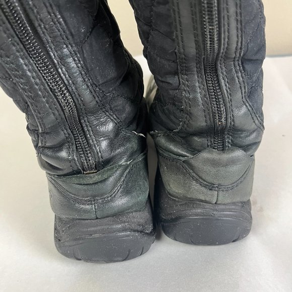 UGG Snowpeak Womens Winter Snow Boots US 7 Sherpa Lined Quilted Imsulated Black - Picture 5 of 10